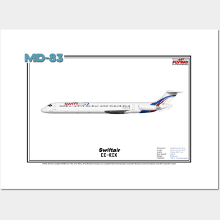 McDonnell Douglas MD-83 - Swiftair (Art Print) Posters and Art